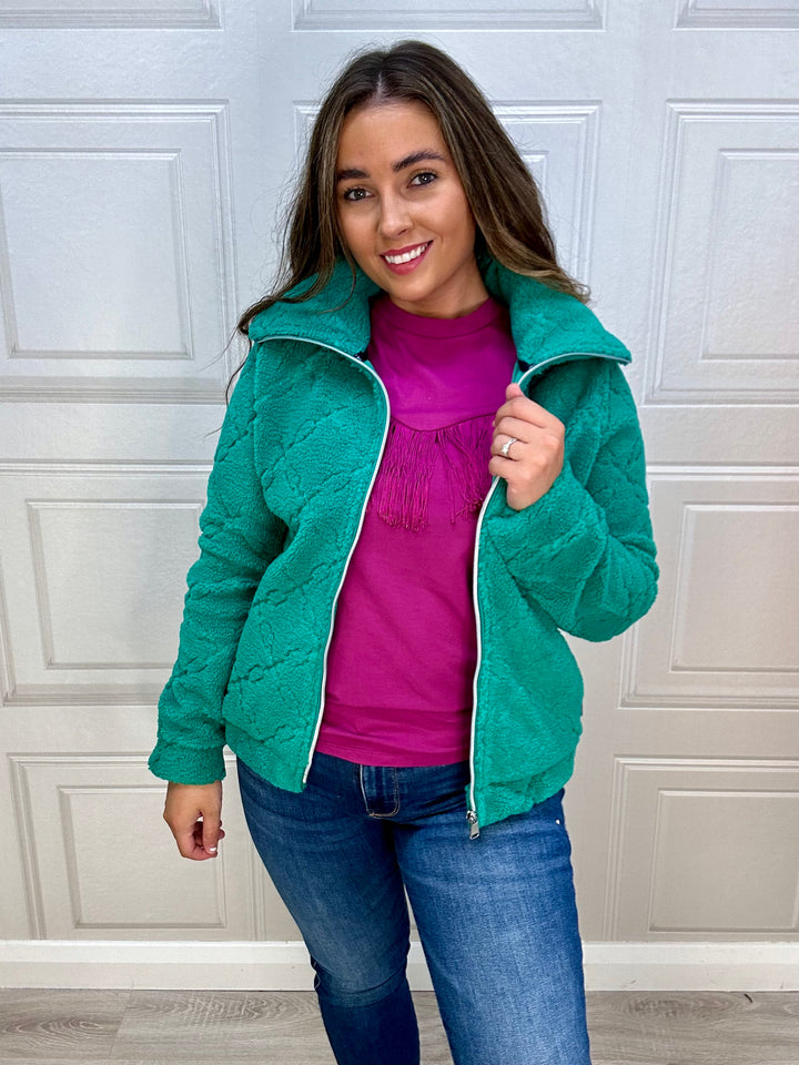 HV Society Jacket Sophelia Zip Up Emerald