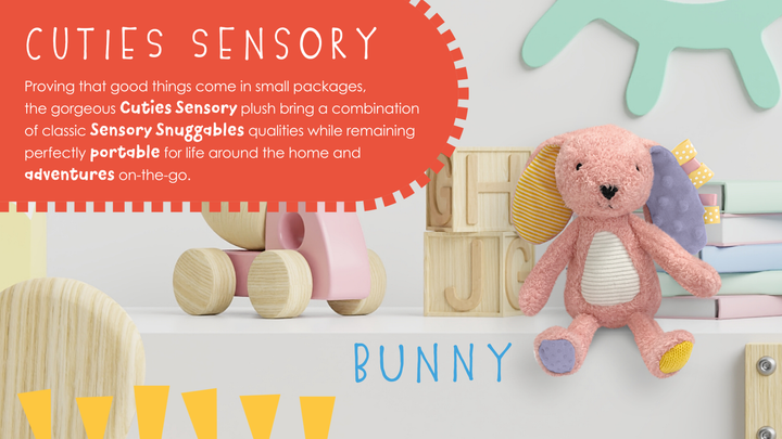 Sensory Snuggables Small Plush Rabbit (polybag/swingtag)