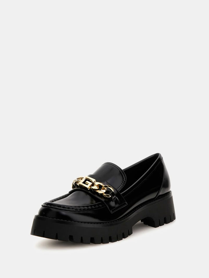 Guess Almosty Ele-14 Black Chain Chunky Loafer