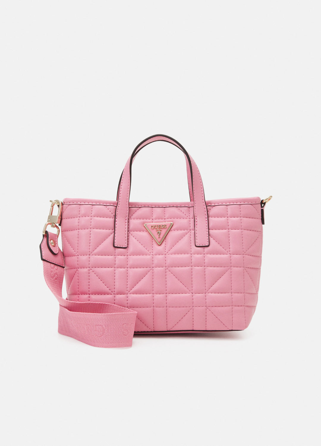 Guess Latona Pink Quilted Mini Tote Bag