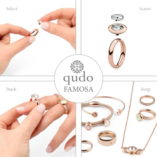 Qudo Pescia Flower Ring Silver