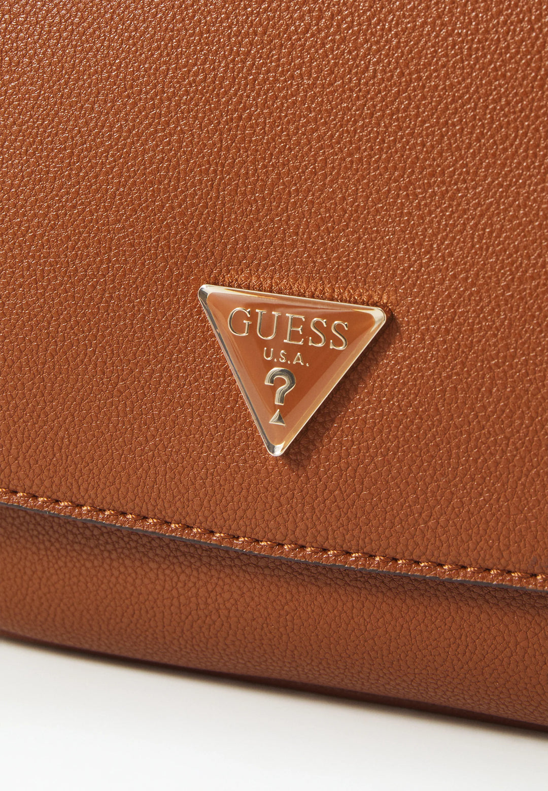 Guess Fedora Cognac Shoulder Satchel