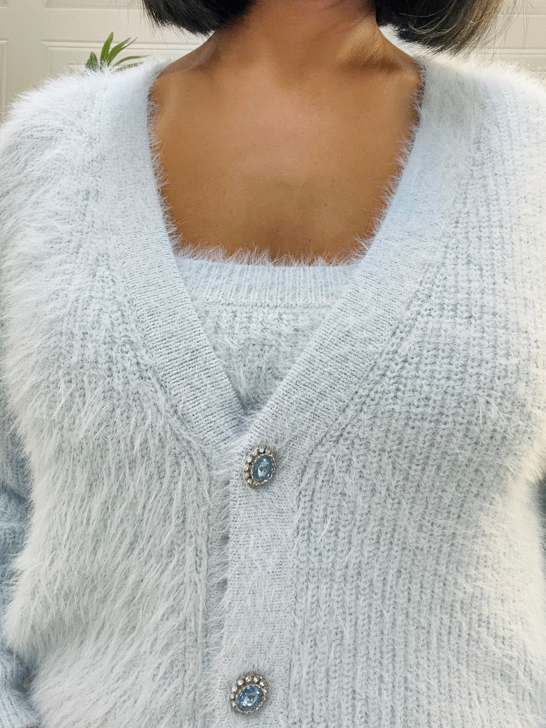 Guess Keyla Blue Cardi Sweater