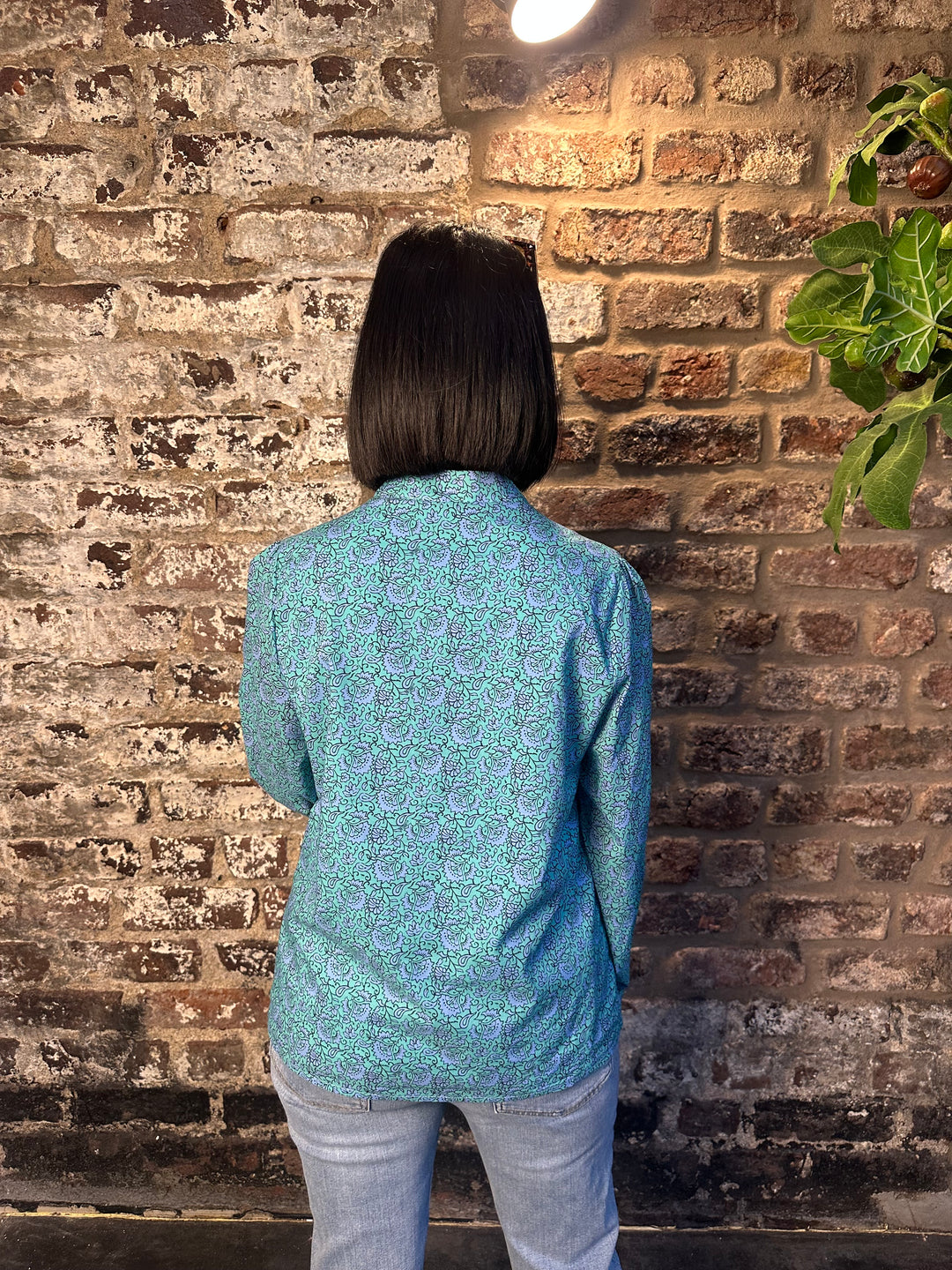 Fluresk Rhodes Ocean/Ice Blue Blouse