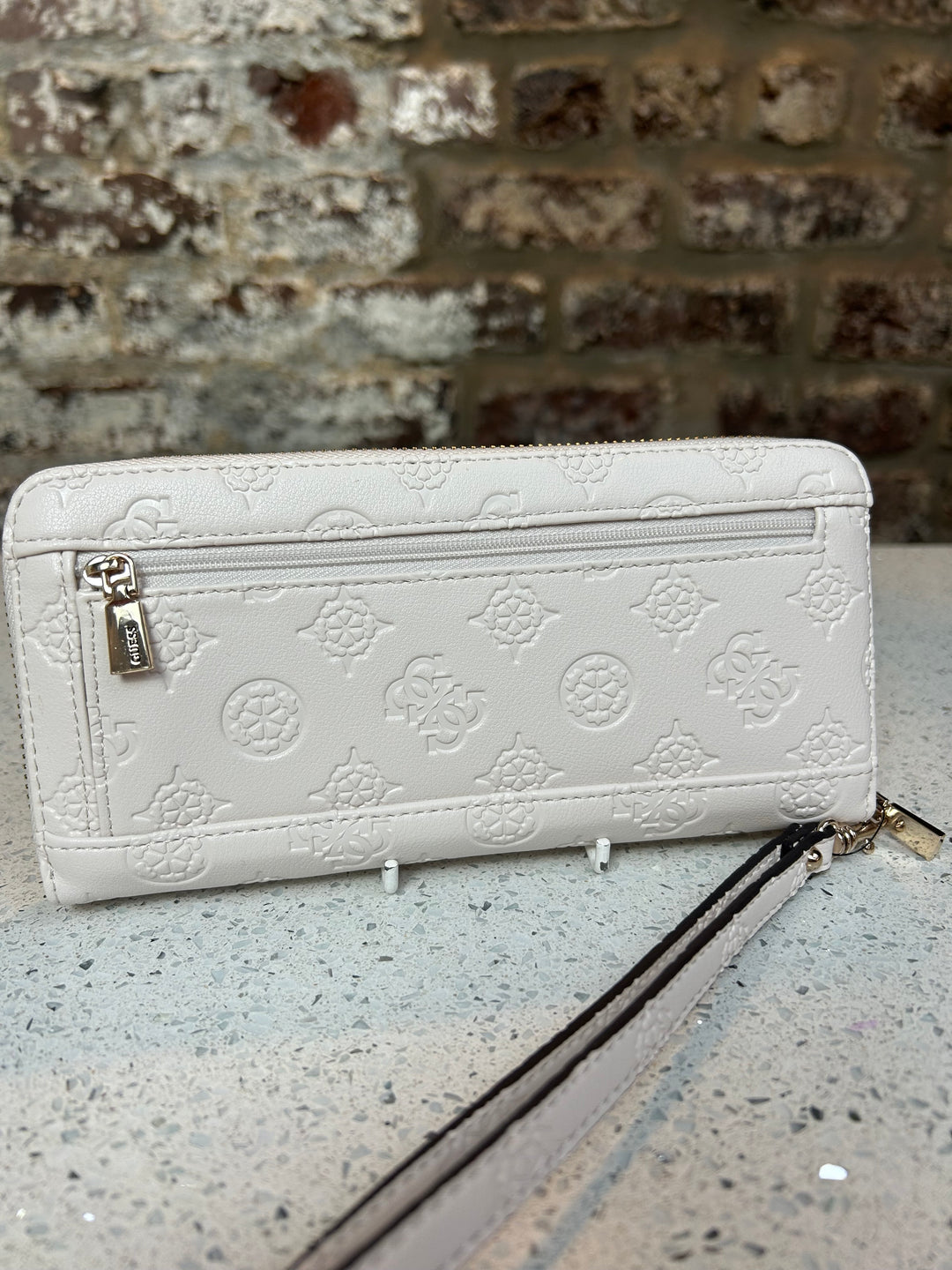 Guess Zarela Off White Zip Around Purse