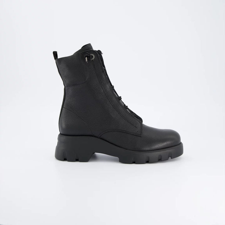 Paul Green Glossy Grain Black Boot