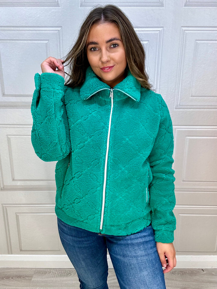 HV Society Jacket Sophelia Zip Up Emerald