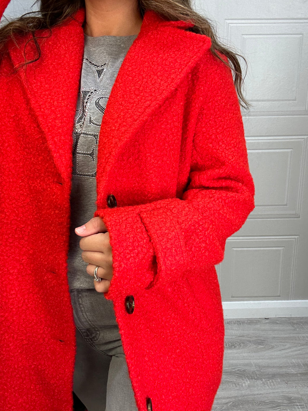 Kaffe KAanne Firey Red Coat