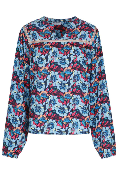 Fluresk Sylvie Evening Blue/Ice Blue Blouse