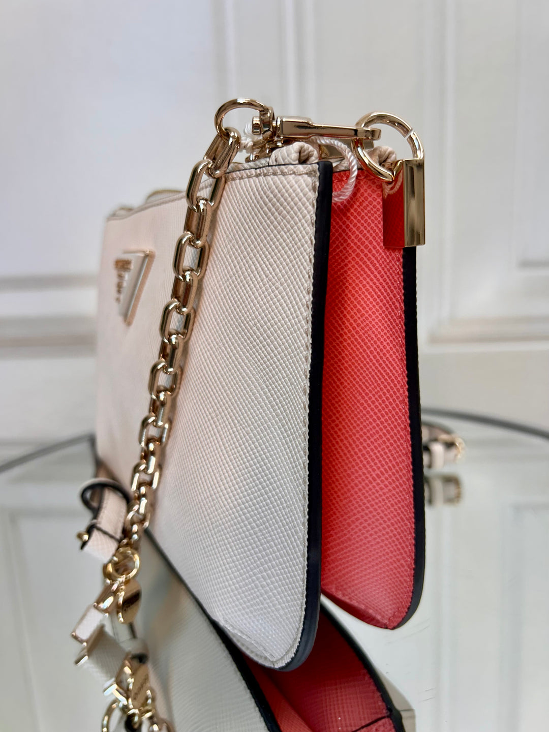 Guess Ilia Stone/Coral Multi Crossbody Bag