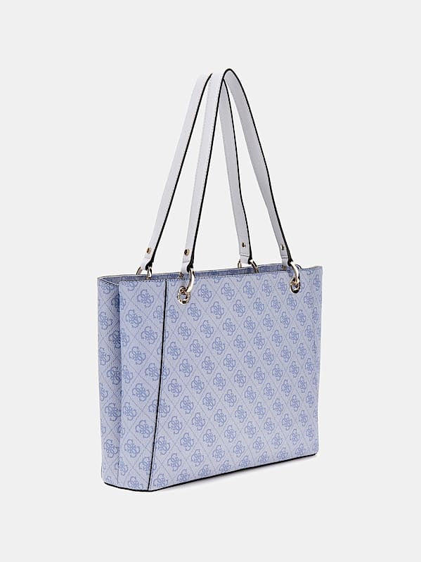 Guess Noelle Light Blue 4G Logo Tote Bag