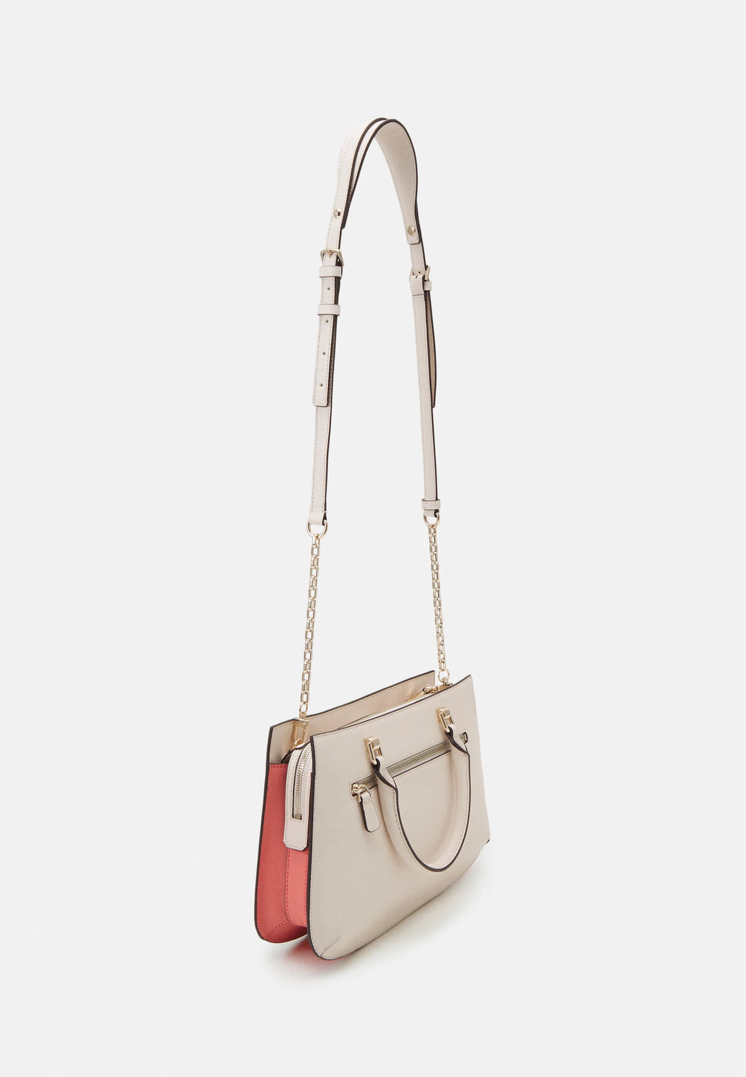 Guess Ilia Stone/Coral Multi Satchel Bag