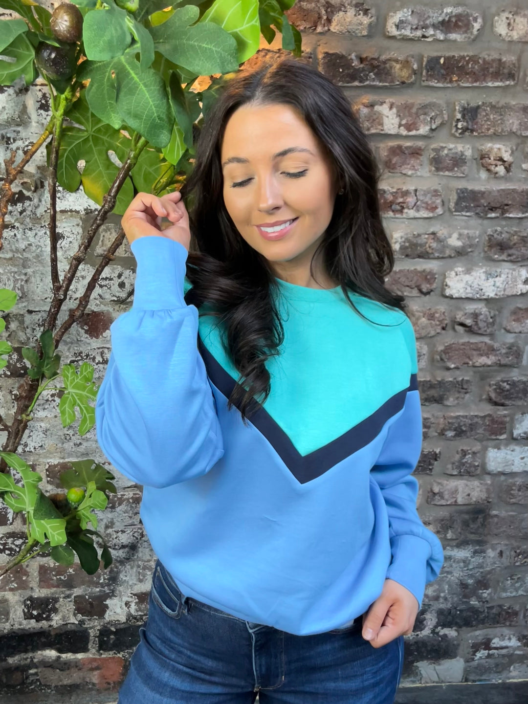 Fluresk Azalea Ice Blue/Ocean Sweater