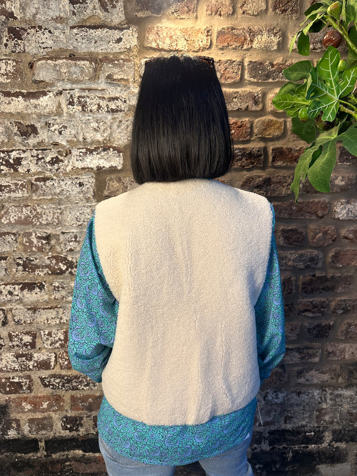 Fluresk Celyn Reversible Sand/Ice Blue Gilet