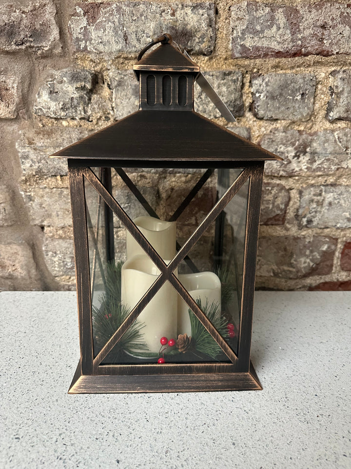 Christmas Victorian Dressed Lantern Small