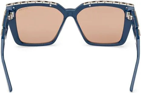 Guess GU7915 Shiny Blue Gold Logo Sunglasses