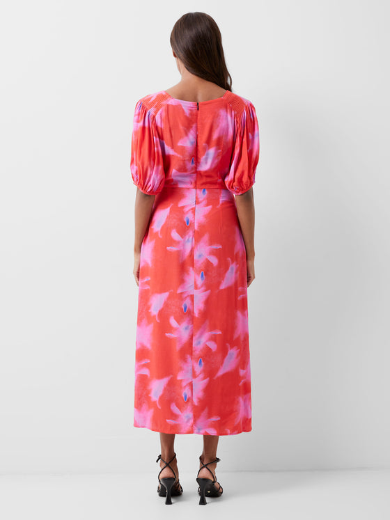 French Connection Christy Eco Delphine Raspberry Sorbet/Aurora Maxi Dress