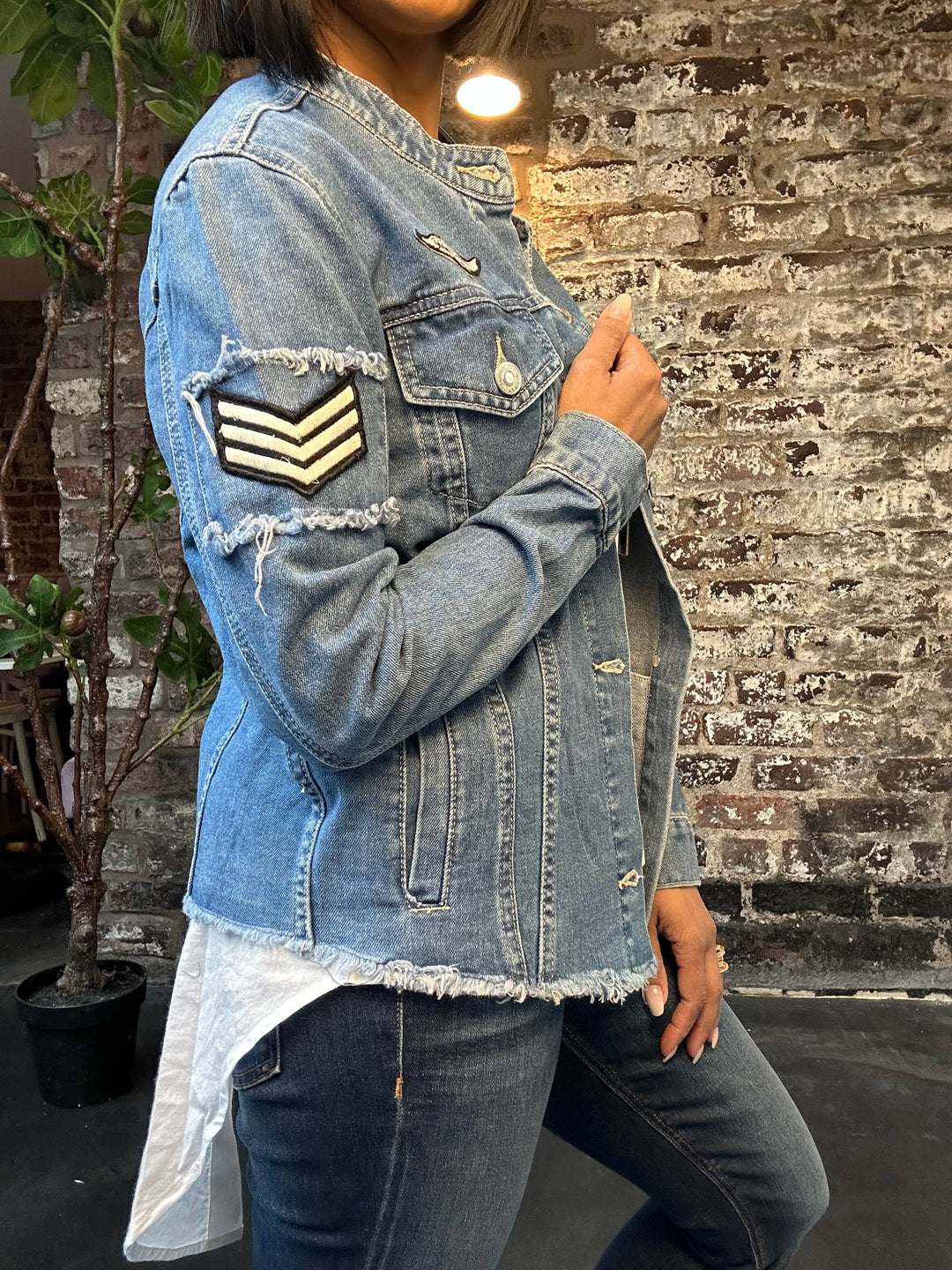 Costa Mani Foxy Blue Denim Style Jacket