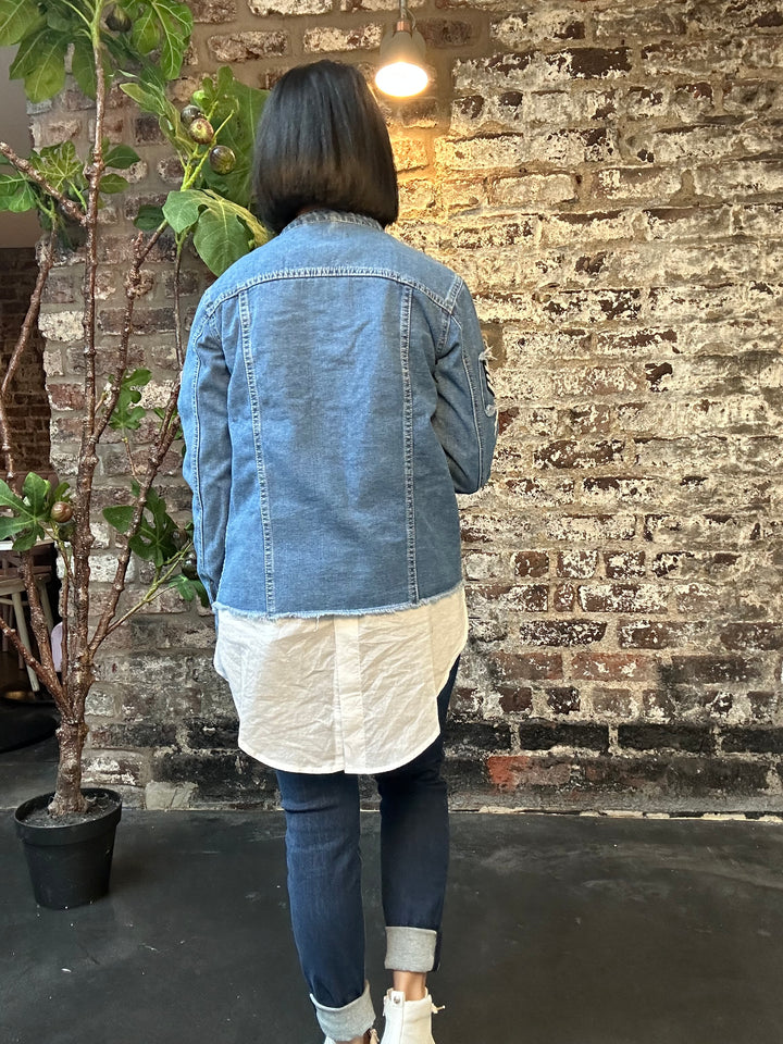 Costa Mani Foxy Blue Denim Style Jacket