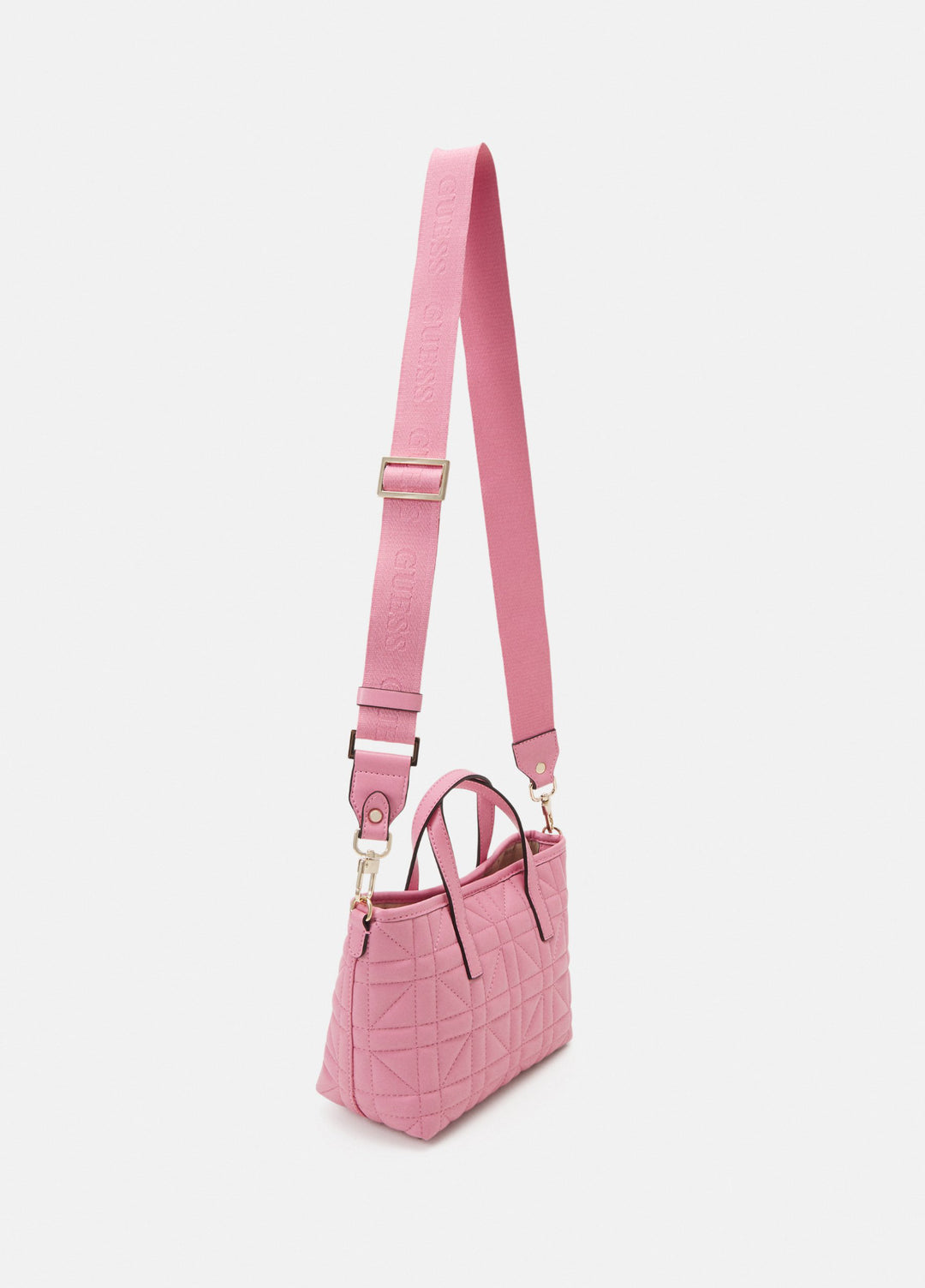 Guess Latona Pink Quilted Mini Tote Bag