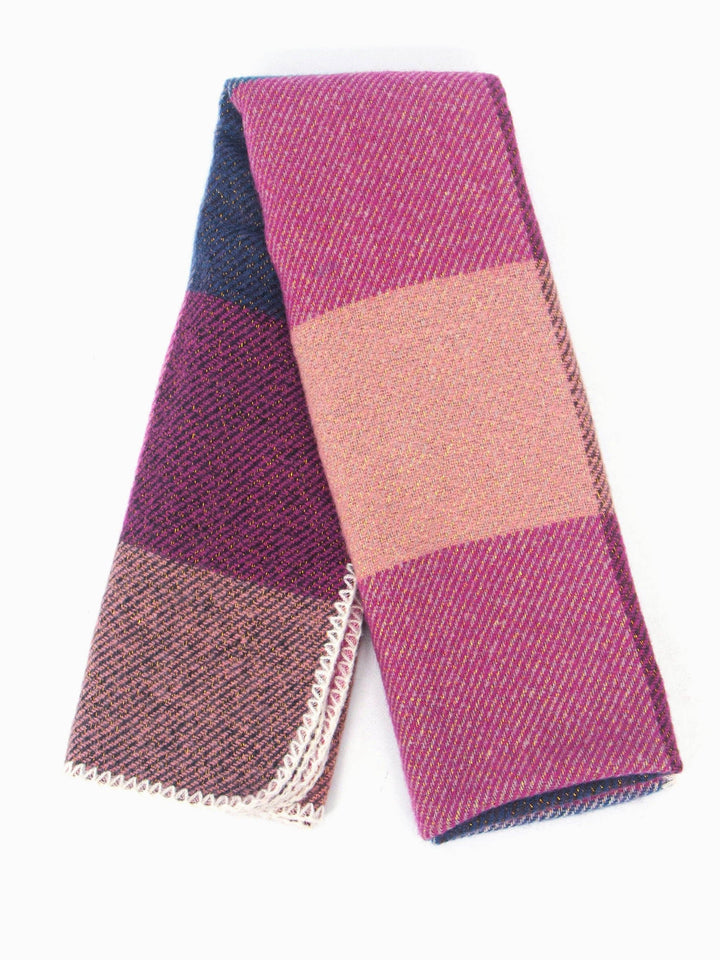 Logan Heavyweight Scarf - Fuchsia, Check: One-size Pre order