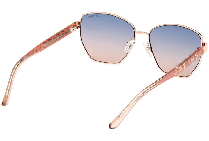 Guess GU00102-28W Rose Gold/Pink Logo Side Sunglasses