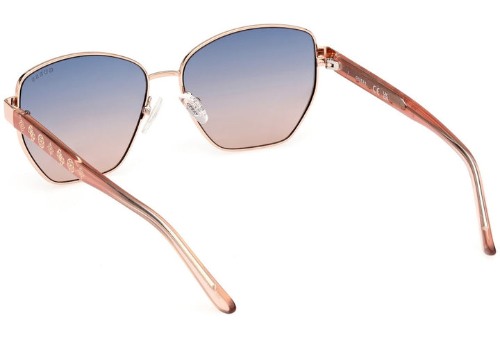 Guess GU00102-28W Rose Gold/Pink Logo Side Sunglasses