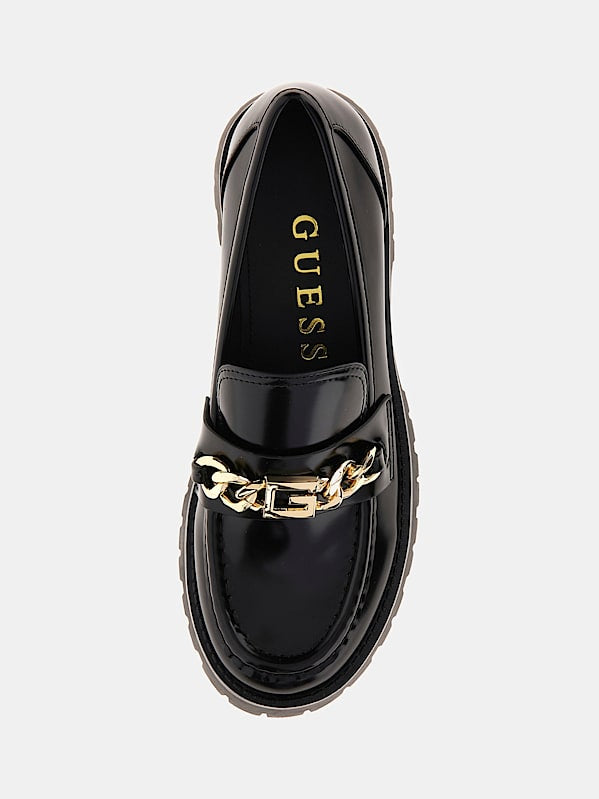 Guess Almosty Ele-14 Black Chain Chunky Loafer