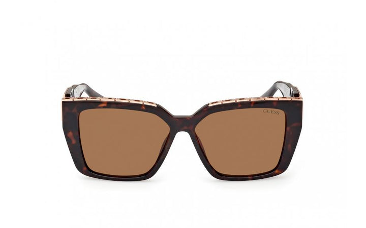 Guess GU7915 Havana Brown Tortoiseshell/Gold Logo Sunglasses