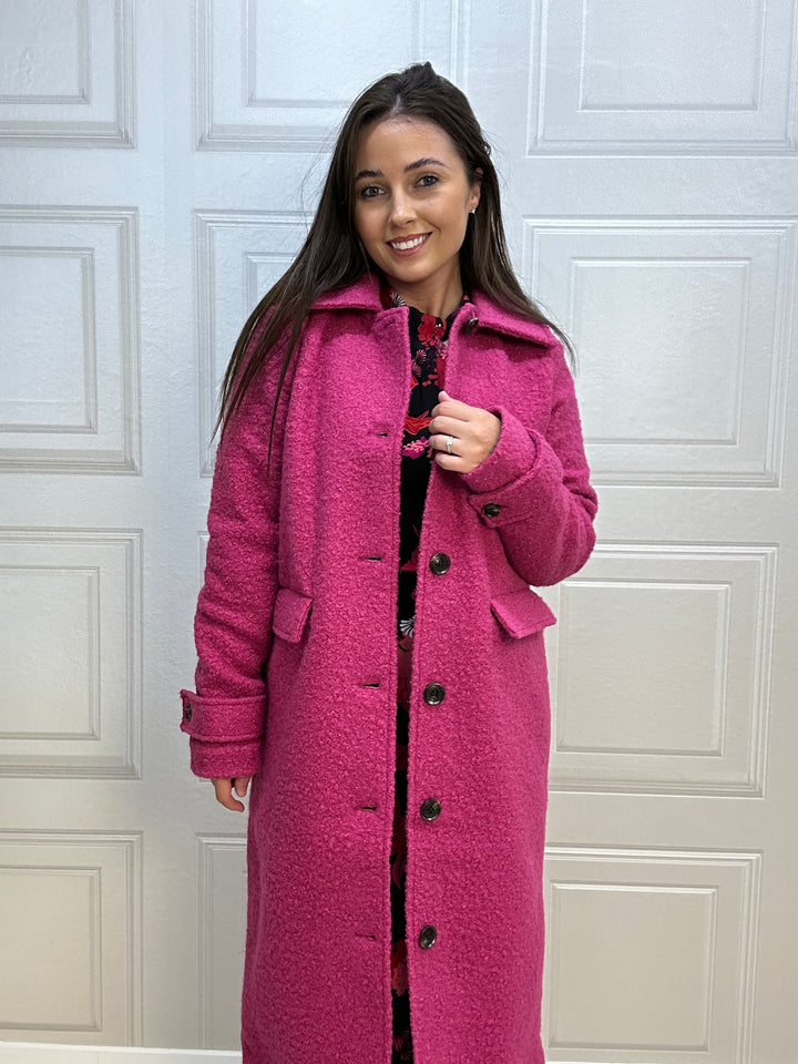 Kaffe KAannelise Festival Fuchsia Coat