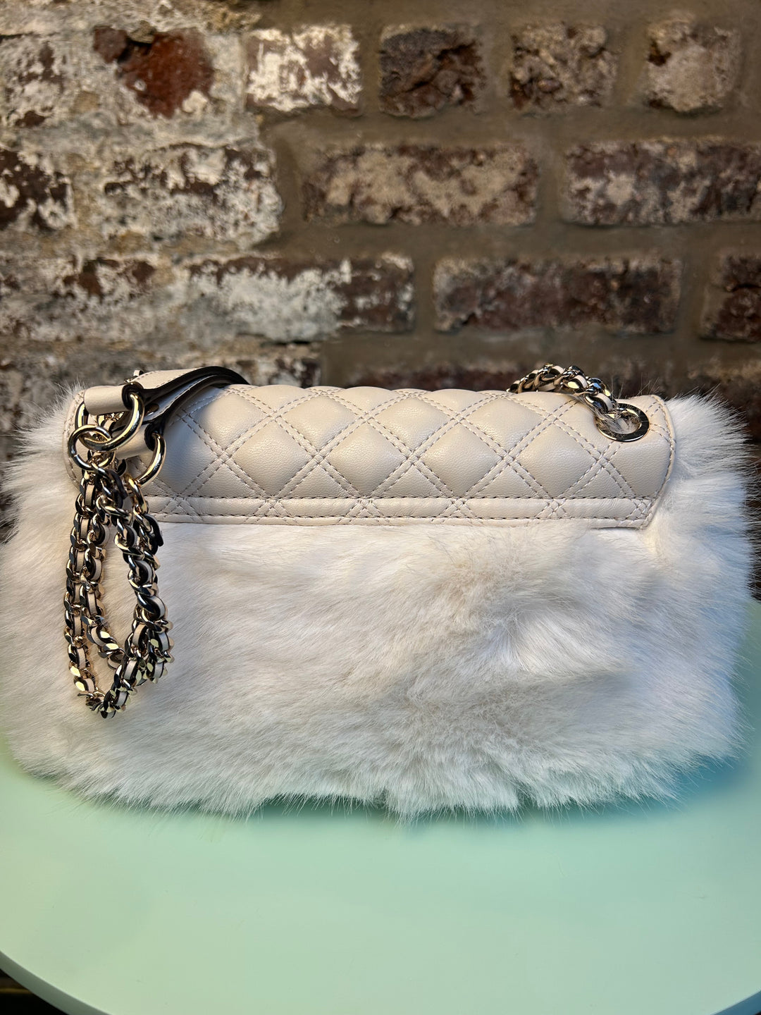 Guess Lise Convertable Fur Flap Bag