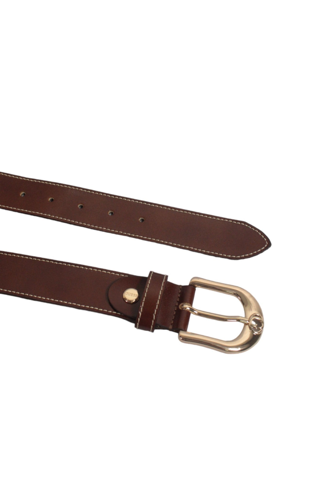 Guess Cognac Leather Buckle Belt