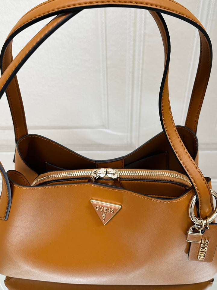 Guess Sora Cognac Girlfriend Carryall Bag