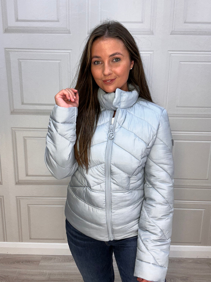 Guess Juliane Aura Blue Puffa Jacket