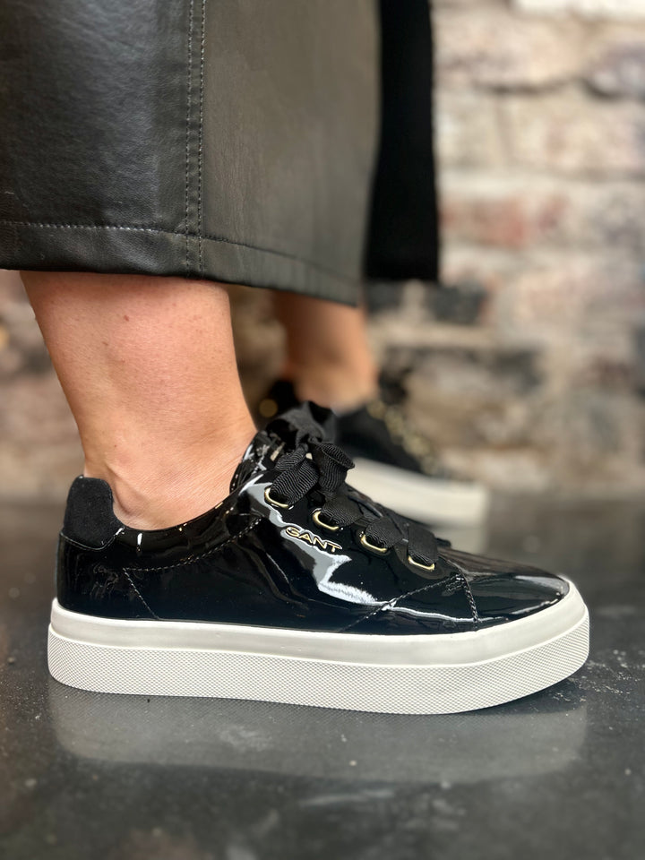 Gant Avona Patent Leather Black Sneakers