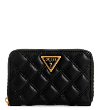 Guess Giully Black Quilted Medium Zip Purse