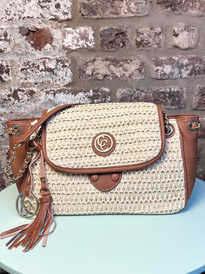 Carmela B.Rafia Beige Bag (186127)