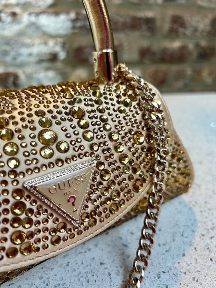 Guess Beauvoir Mini Gold Bag