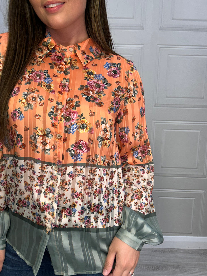 Guess Danielle Little Flora Garden Blouse