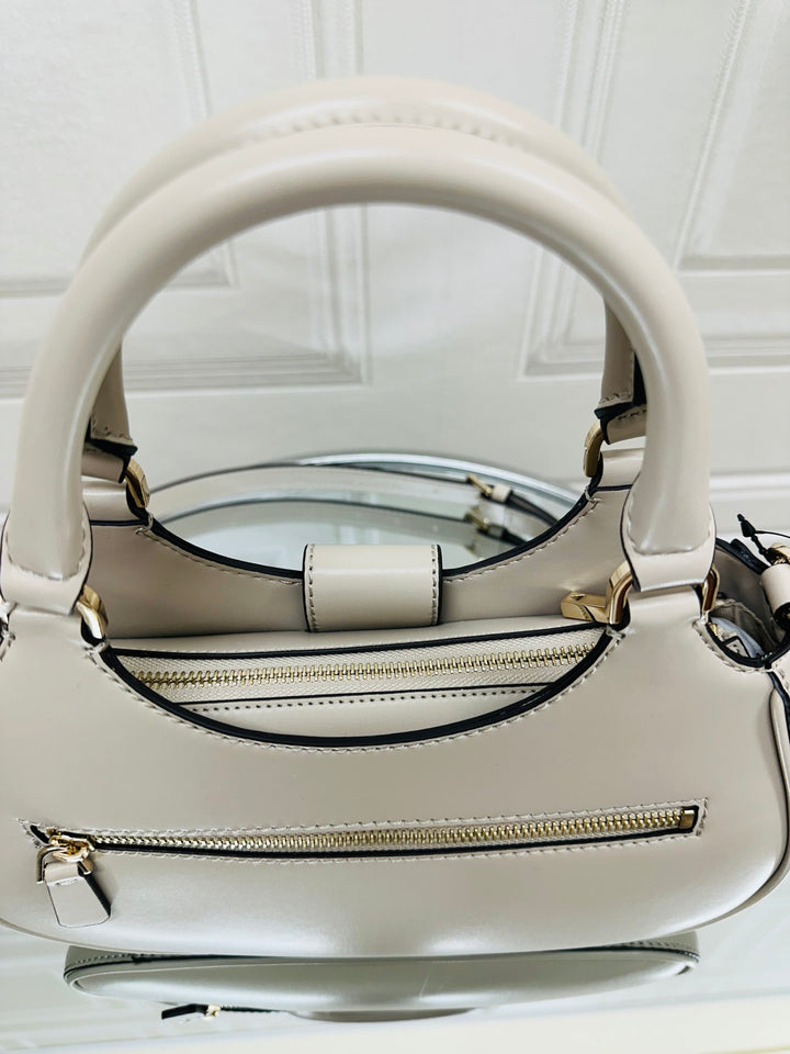 Guess Nolana Taupe Top Handle Flap Bag