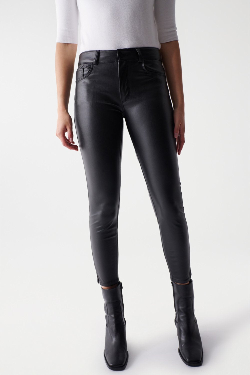 Salsa Destiny Black Nappa Leather Jeans (21006306)