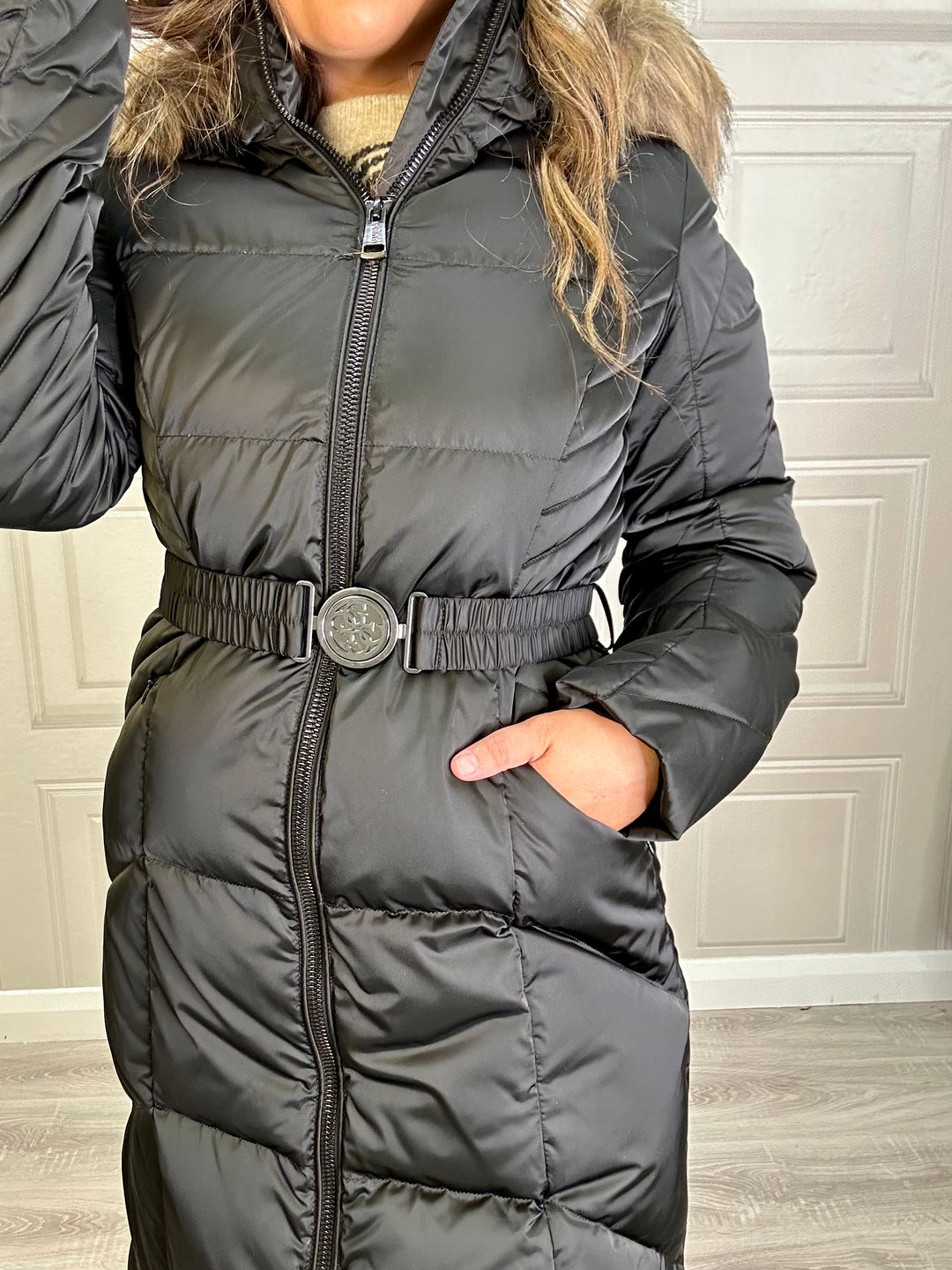 Guess Olga Black Down Coat