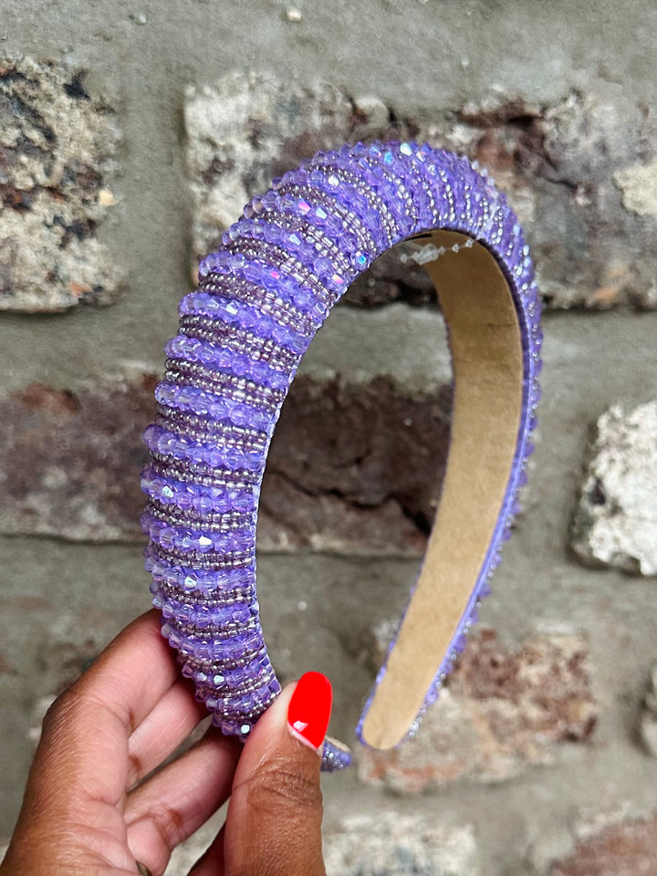 Jenny Glow Purple Beaded Headband