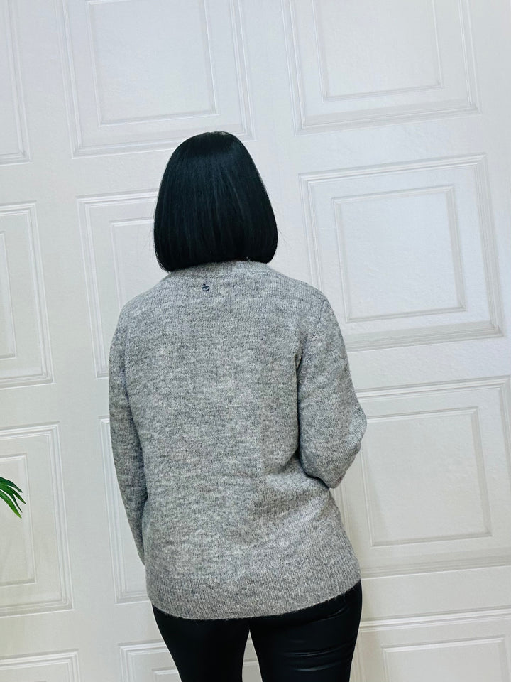 Numph Nulamina Cardigan Grey Mel