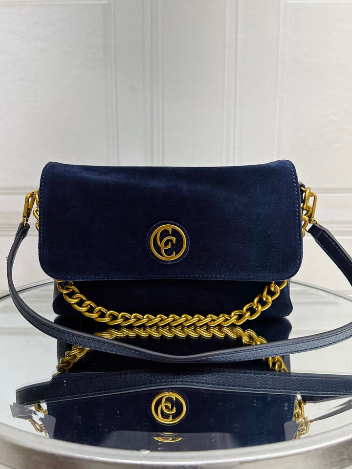 Carmela B.Sere Navy Suede Crossbody 186123