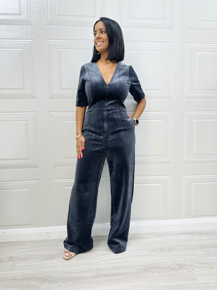 Traffic People Clan Charcoal Jumpsuit