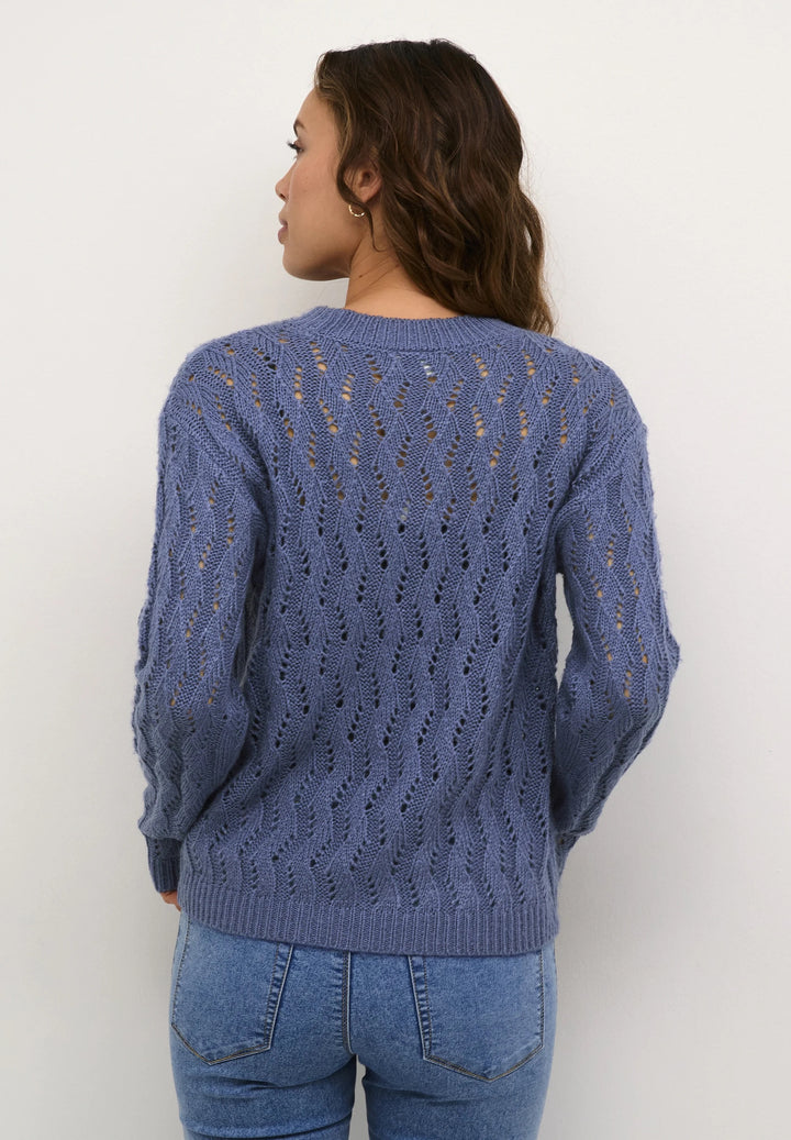 Kaffe Kalena Blue Indigo Knit Pullover