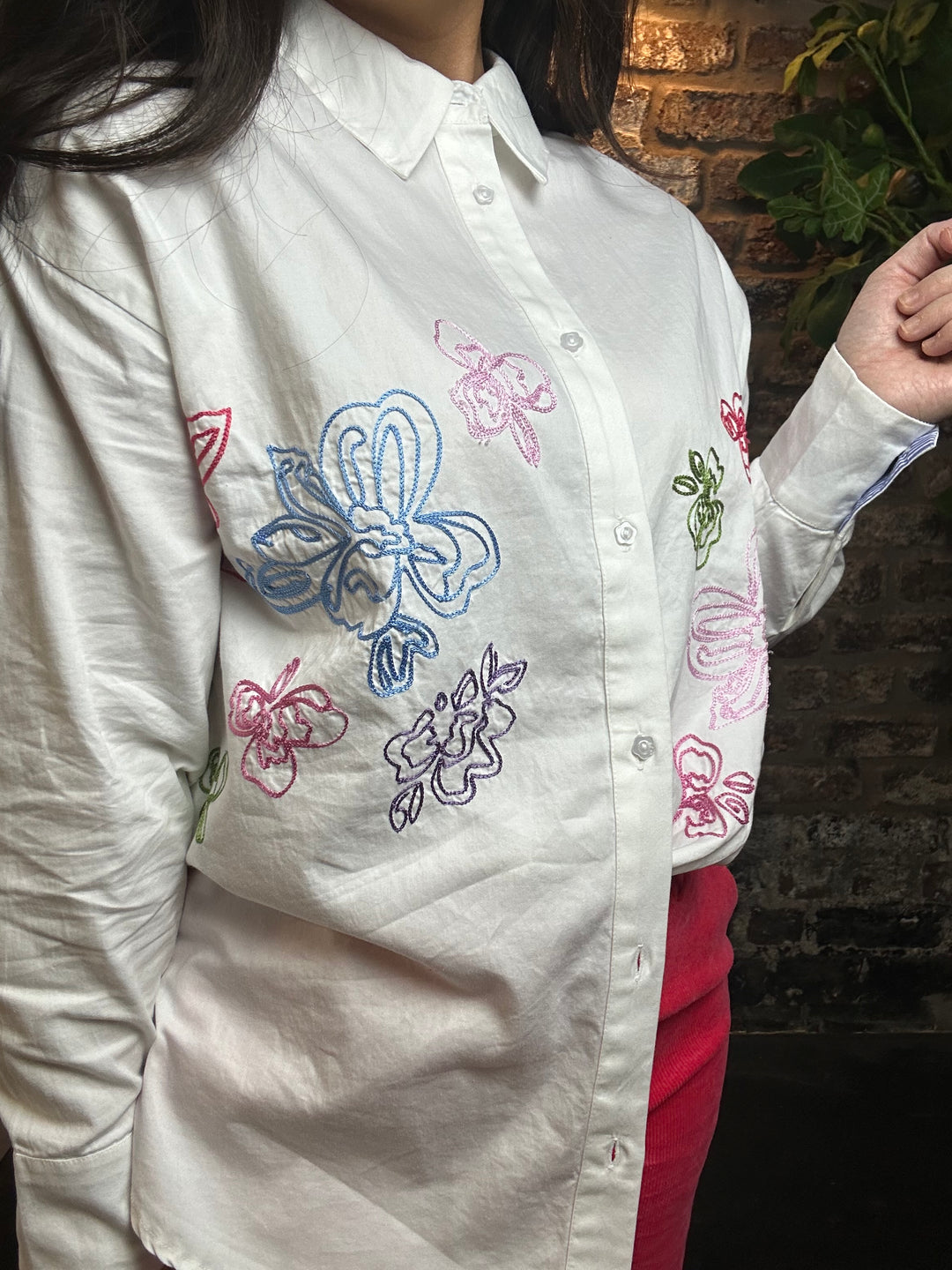 Numph Nufaith Bright White Embroidered Shirt