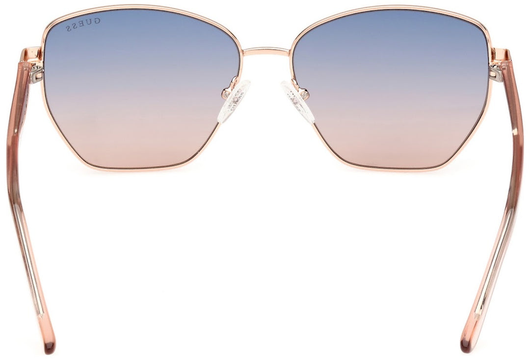 Guess GU00102-28W Rose Gold/Pink Logo Side Sunglasses