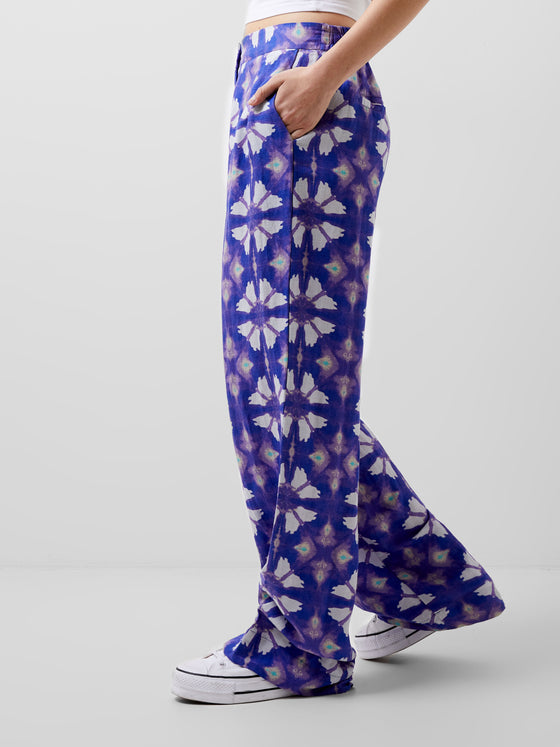 French Connection Dory Birdie Royal Blue Linen Trousers